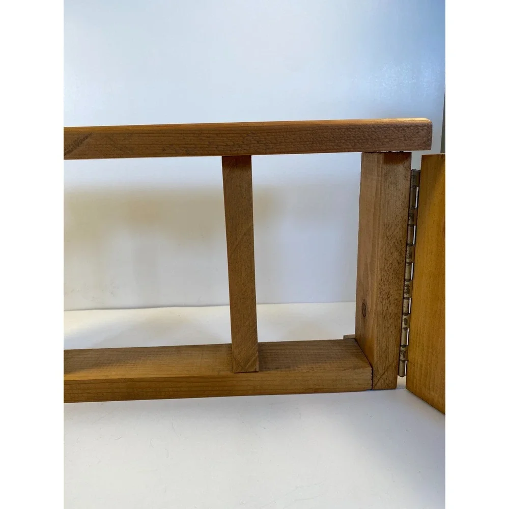 Vintage Wood Wall shelf with Heart Cutouts Country Farmhouse Decor